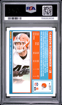 Carson Schwesinger 2025 Panini Donruss Optic #217 PSA 10-2