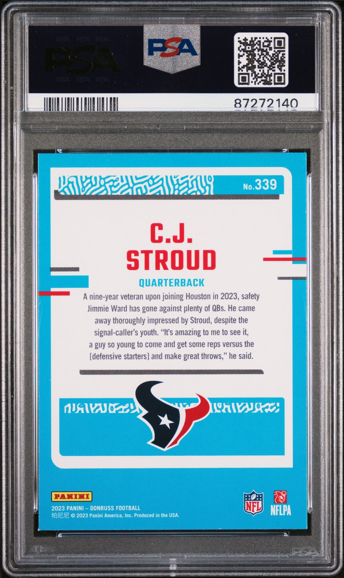 Cj Stroud 2023 Panini Donruss #339 PSA 10-2