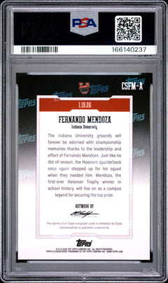 Fernando Mendoza 2025 Bowman U Now Art Card #CSFM-A PSA 10-2
