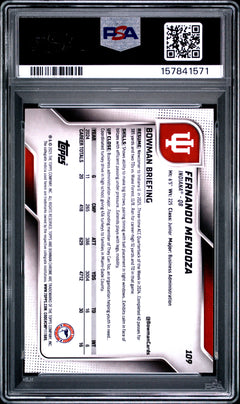 Fernando Mendoza 2025 Bowman University Chrome #109 PSA 10-2