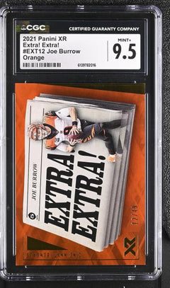 Joe Burrow Orange 2021 XR Extra! 12/49 #EXT12 CGC 9.5-1