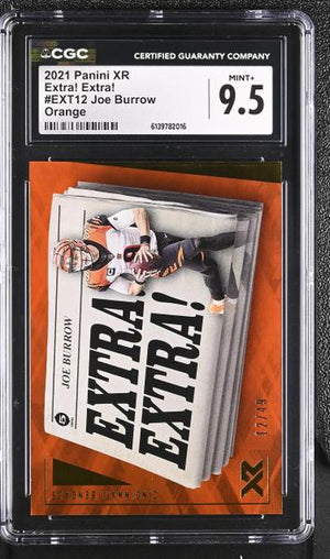 Joe Burrow Orange 2021 XR Extra! 12/49 #EXT12 CGC 9.5