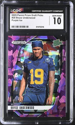 Bryce Underwood Purple Ice 114/199 2025 Prizm Draft Picks #28 CGC 10-1