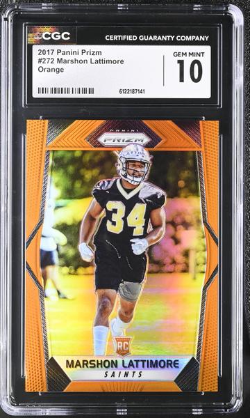 Marshon Lattimore Orange 20/275 2017 Prizm #272 CGC 10-1
