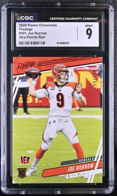 Joe Burrow Xtra Points Red 199/199 2020 Chronicles Prestige #301 CGC 9-1