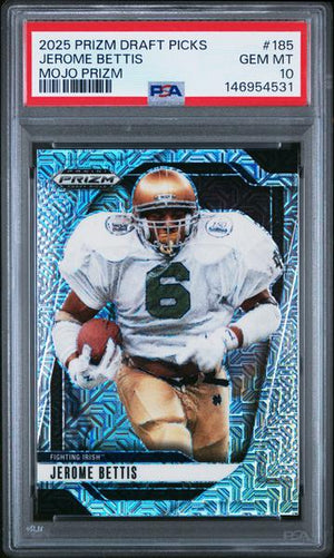 Jerome Bettis 2025 Panini Prizm Draft Picks Mojo Prizm 8/25 #185 PSA 10