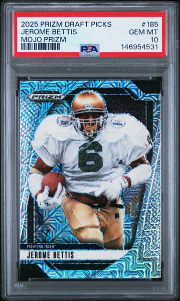 Jerome Bettis 2025 Panini Prizm Draft Picks Mojo Prizm 8/25 #185 PSA 10-1