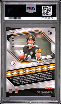 Will Howard 2025 Panini Prizm Pandora 90/400 #367 PSA 10-2