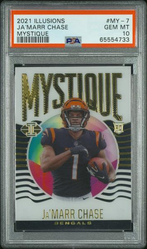 Ja’marr Chase 2021 Panini Illusions Mystique #MY-7 PSA 10