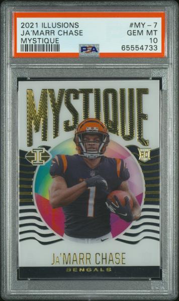 Ja’marr Chase 2021 Panini Illusions Mystique #MY-7 PSA 10-1