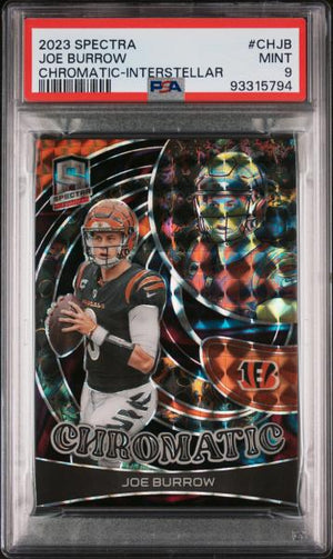 Joe Burrow 2023 Panini Spectra Chromatic Interstellar 40/50 #CHJB PSA 9