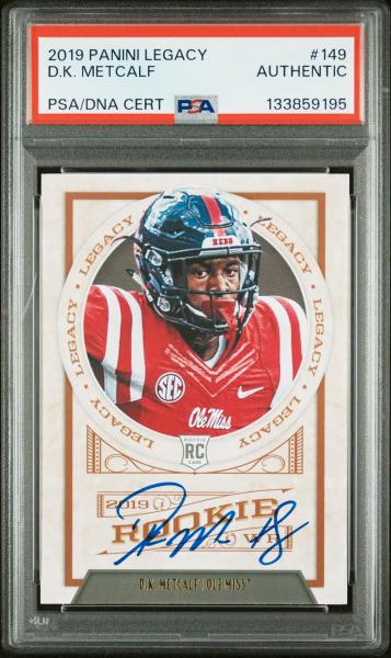 D.K. Metcalf 2019 Panini Legacy Autograph #149 PSA Authentic-1