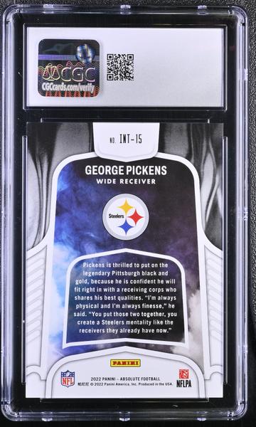 George Pickens Spectrum Red 55/100 2022 Absolute Introductions #INT-15 CGC 10-2