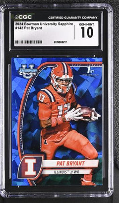 Pat Bryant 2024 Bowman University Sapphire #142 CGC 10-1
