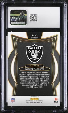 Daniel Carlson Zebra Shock 2024 Select #43 CGC 9-2