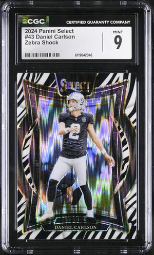 Daniel Carlson Zebra Shock 2024 Select #43 CGC 9