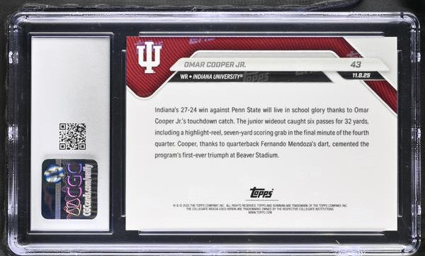 Omar Cooper Jr. 2025-26 Bowman U Now #43 CGC 10