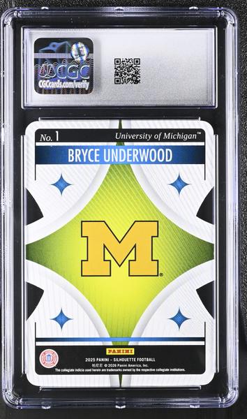 Bryce Underwood 2025 Silhouette Superstars Die-Cut #1 CGC 10-2