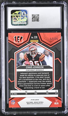 Chad Johnson Blue Sparkle 51/96 2024 Mosaic #228 CGC 10-2