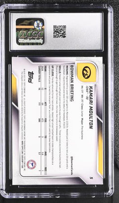 Kamari Moulton 2025 Bowman University Sapphire #5 CGC 10-2