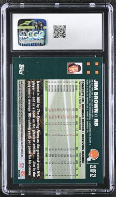 Jim Brown Turn Back The Clock 2007 Topps #22 CGC 10-2
