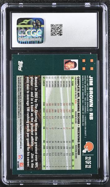 Jim Brown Turn Back The Clock 2007 Topps #22 CGC 10-2