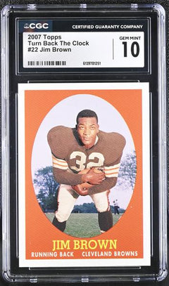 Jim Brown Turn Back The Clock 2007 Topps #22 CGC 10-1
