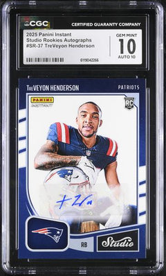 TreVeyon Henderson 2025 Instant Studio Rookies Autographs 41/99 #SR-37 CGC 10 Auto 10-1