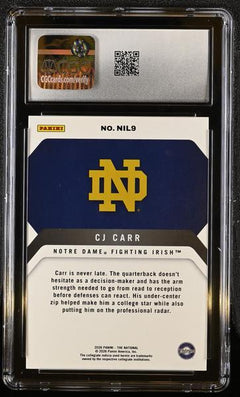 CJ Carr Blue 67/99 2026 The National #NIL9 CGC 10-2