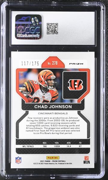 Chad Johnson Hyper 117/175 2021 Prizm #278 CGC 9.5-2