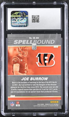 Joe Burrow Green 2022 Donruss Elite Spellbound #SB-JB4 CGC 10-2