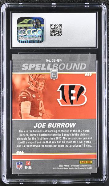Joe Burrow Green 2022 Donruss Elite Spellbound #SB-JB4 CGC 10-2