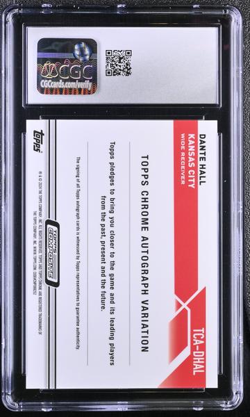 Dante Hall Geometric Refractor 2023 Topps Composite Chrome Autographs #TCA-DHAL CGC 10 Auto 10-2
