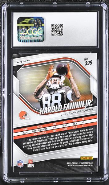 Harold Fannin Jr. Orange Ice 2025 Prizm #399 CGC 10-2