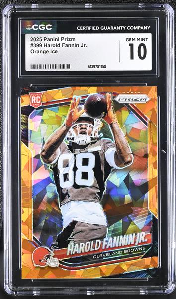 Harold Fannin Jr. Orange Ice 2025 Prizm #399 CGC 10-1
