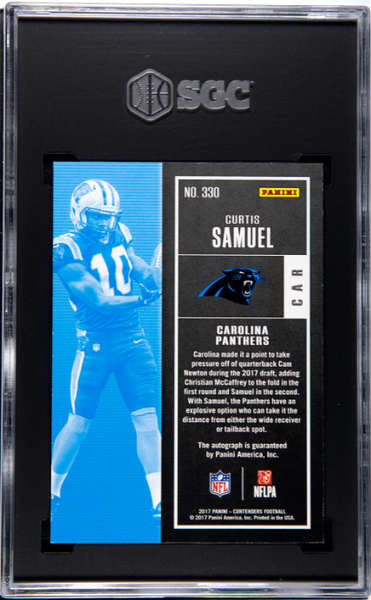 Curtis Samuel 2017 Panini Contenders Rookie Ticket Auto Cracked Ice /25 #330 SGC 9-2