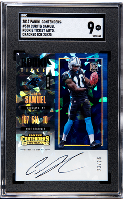 Curtis Samuel 2017 Panini Contenders Rookie Ticket Auto Cracked Ice /25 #330 SGC 9-1