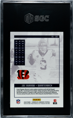 Joe Burrow 2020 Panini Chronicles Luminance #201 SGC 10-2