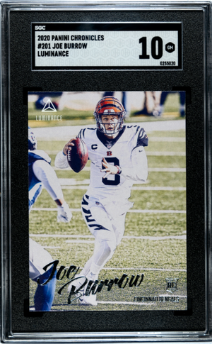 Joe Burrow 2020 Panini Chronicles Luminance #201 SGC 10