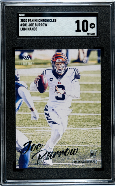 Joe Burrow 2020 Panini Chronicles Luminance #201 SGC 10