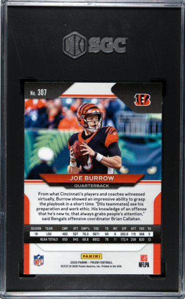 Joe Burrow 2020 Panini Prizm Variation #307 SGC 9-2
