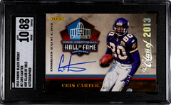 Cris Carter 2013 Panini Black Friday HOF Class Of 2013 Autographed #2 SGC 8 Auto 10-1