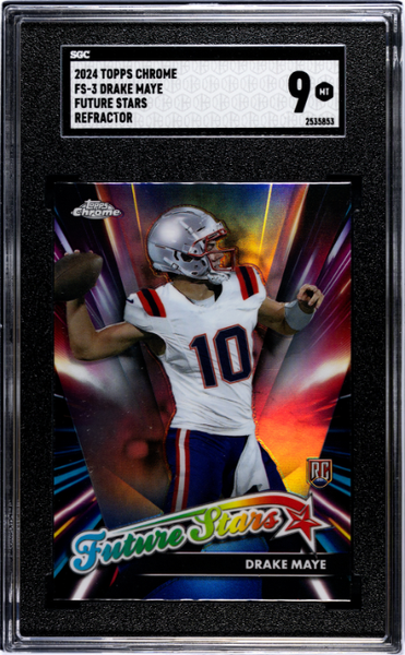 Drake Maye 2024 Topps Chrome Future Stars Refractor #FS-3 SGC 9