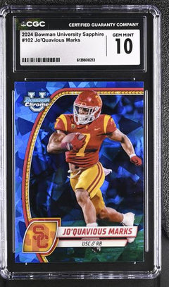 Jo'Quavious Marks 2024 Bowman University Sapphire #102 CGC 10-1