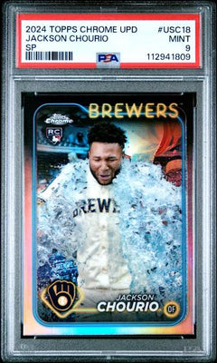 Jackson Chourio 2024 Topps Chrome Update SP #USC18 PSA 9-1