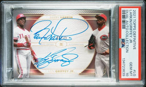 Barry Larkin/Ken Griffey Jr. 2021 Topps Definitive Dual Autograph Collection 5/35 #DAC-LG PSA 10