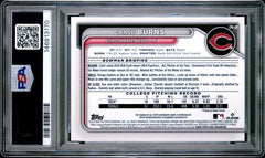 Chase Burns 2024 Bowman Draft Chrome Prospect Autographs #CPACB PSA 8-2