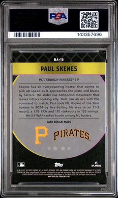 Paul Skenes 2025 Bowman Chrome Mega Box Bowman Ascensions #15 PSA 9-2
