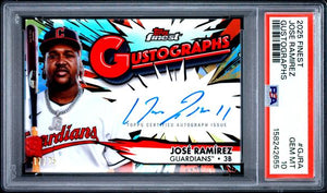 Jose Ramirez 2025 Topps Finest Gustographs 17/25 #GJRA PSA 10