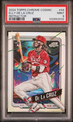 Elly De La Cruz 2024 Topps Cosmic Chrome Refractor #44 PSA 9-1